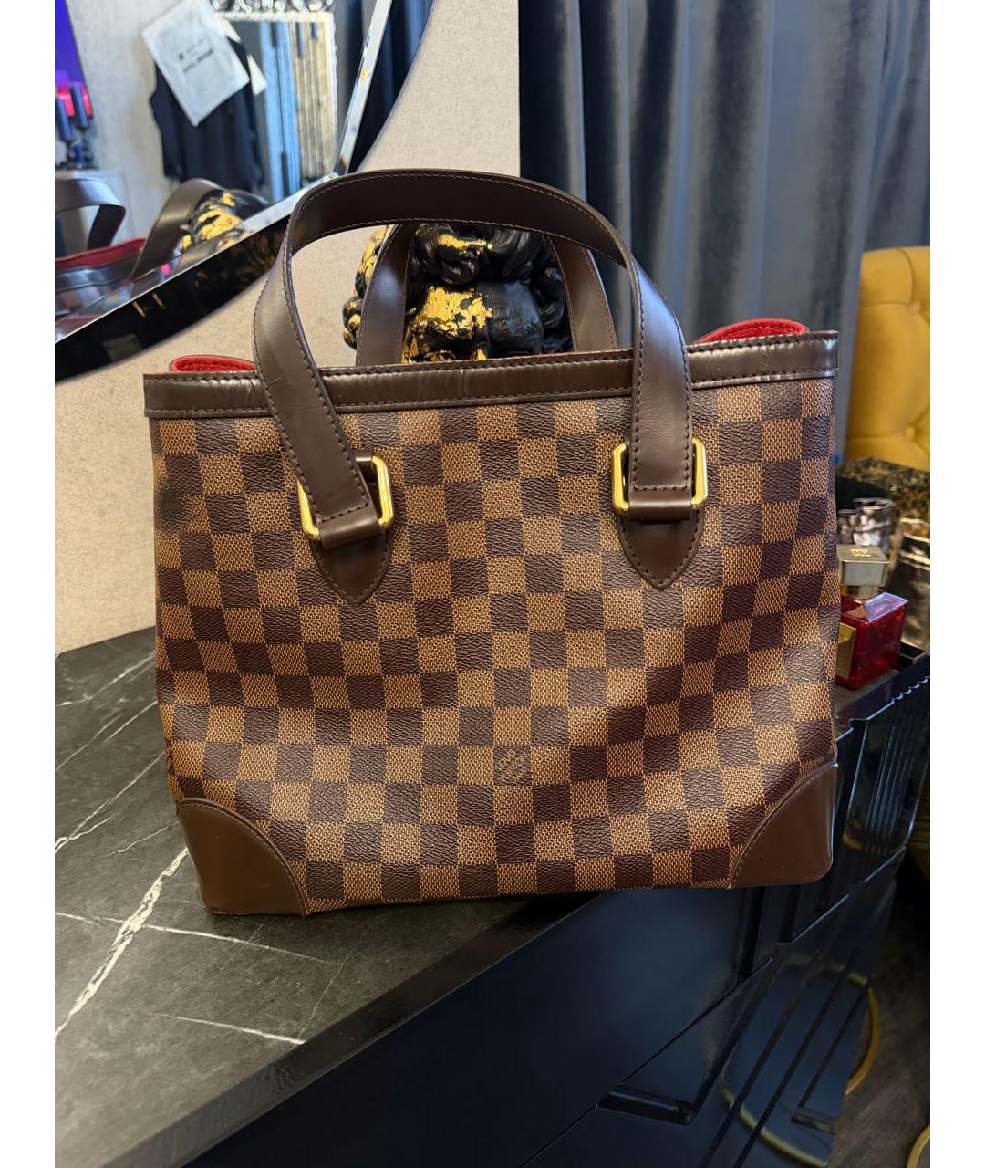 LOUIS VUITTON Коричневая сумка тоут, фото 8