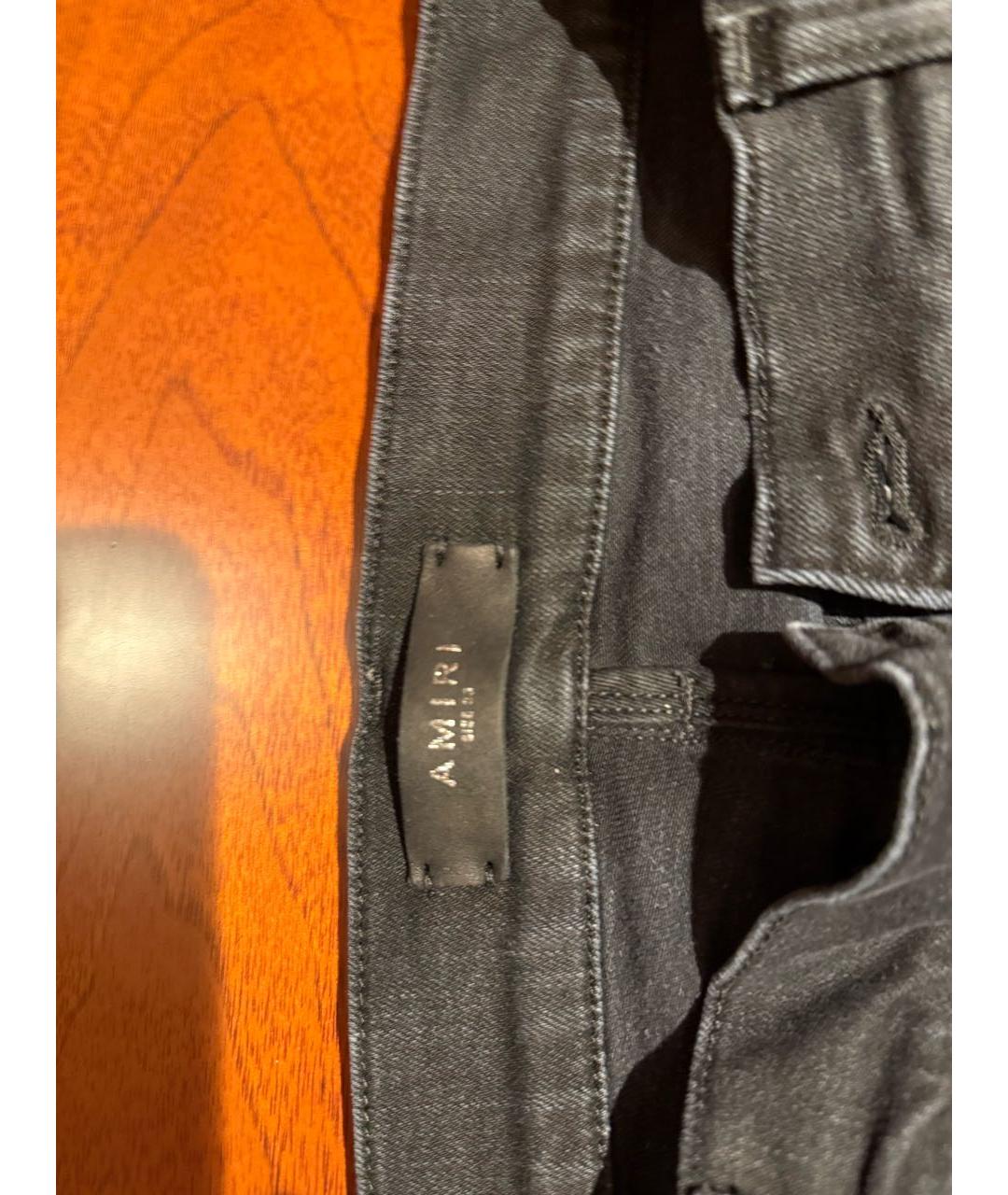 AMIRI Черные хлопковые джинсы скинни, фото 4