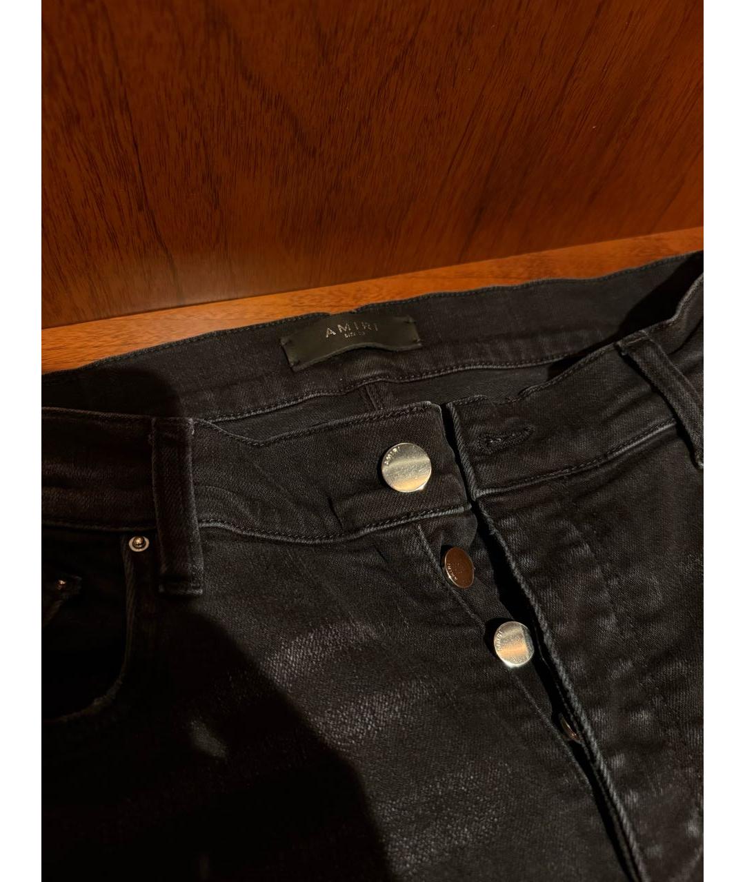 AMIRI Черные хлопковые джинсы скинни, фото 2