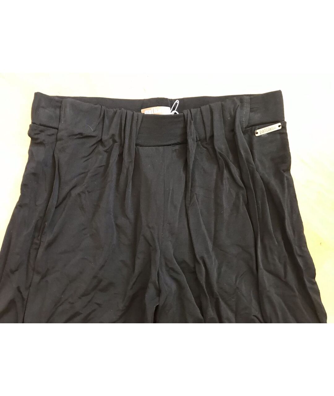 JOHN GALLIANO Черные вискозные прямые брюки, фото 2