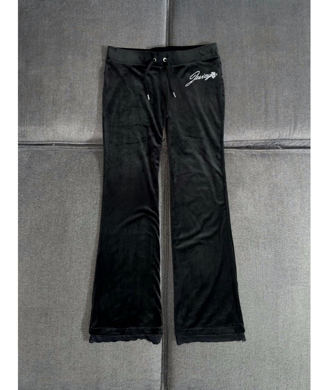 JUICY COUTURE Черный велюровый костюм с брюками, фото 3