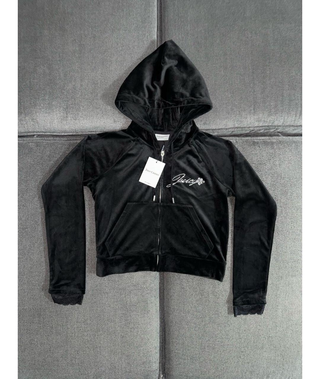 JUICY COUTURE Черный велюровый костюм с брюками, фото 9