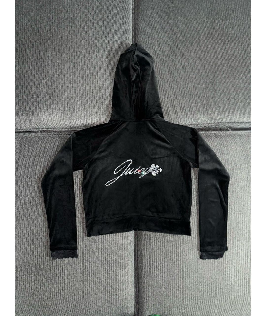 JUICY COUTURE Черный велюровый костюм с брюками, фото 5