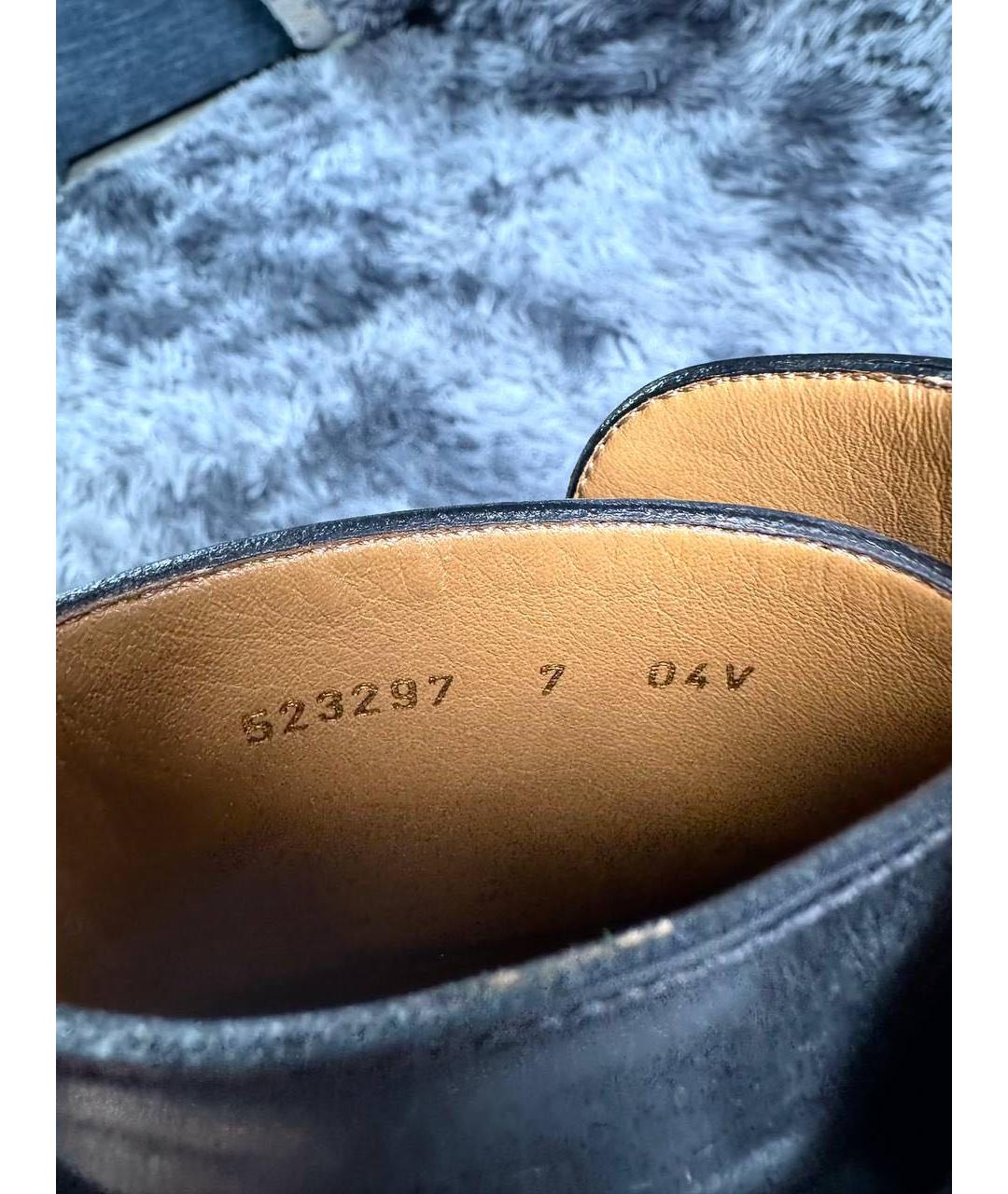 GUCCI Черные кожаные ботинки, фото 7