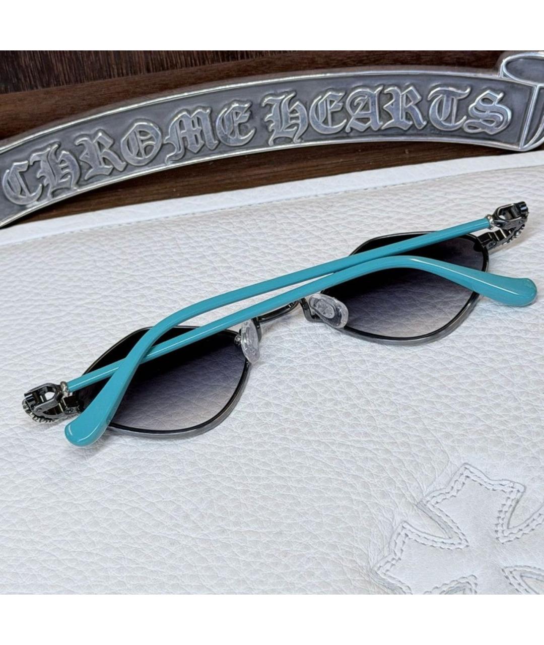 CHROME HEARTS Серебряные металлические солнцезащитные очки, фото 3