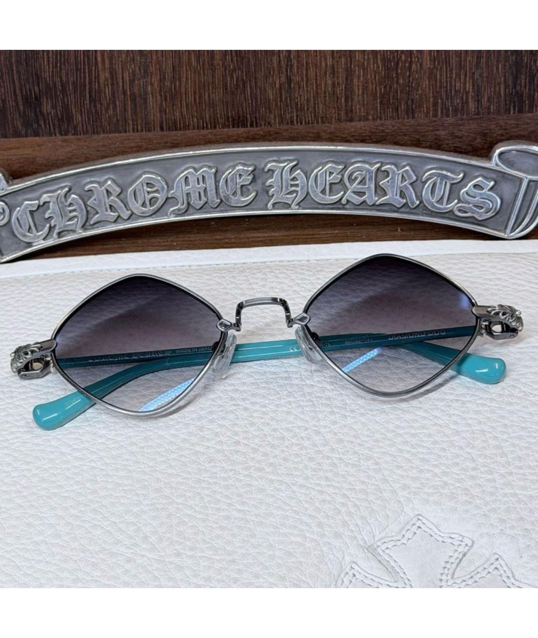 CHROME HEARTS Серебряные металлические солнцезащитные очки, фото 6