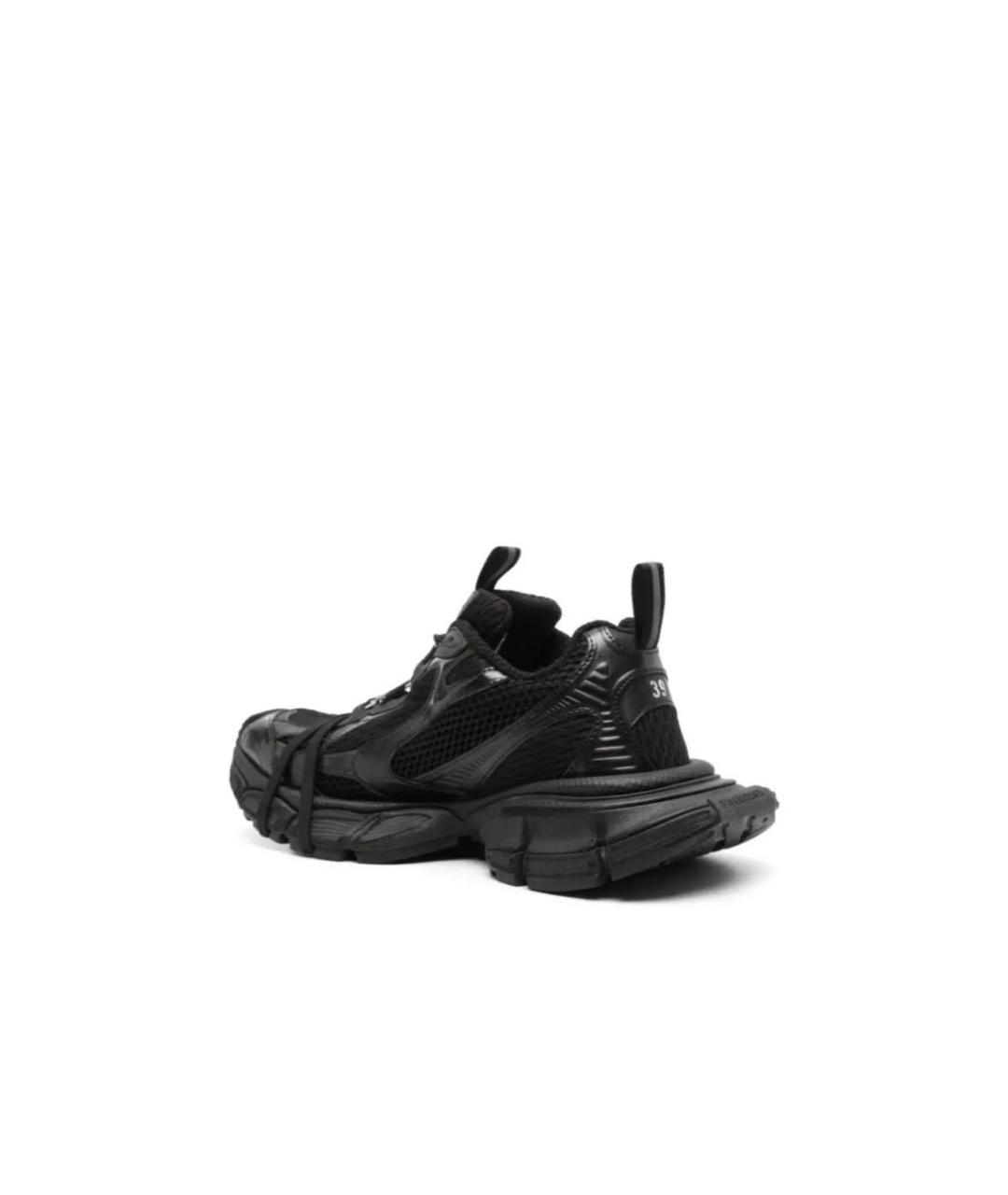 BALENCIAGA Черные кожаные кроссовки, фото 2