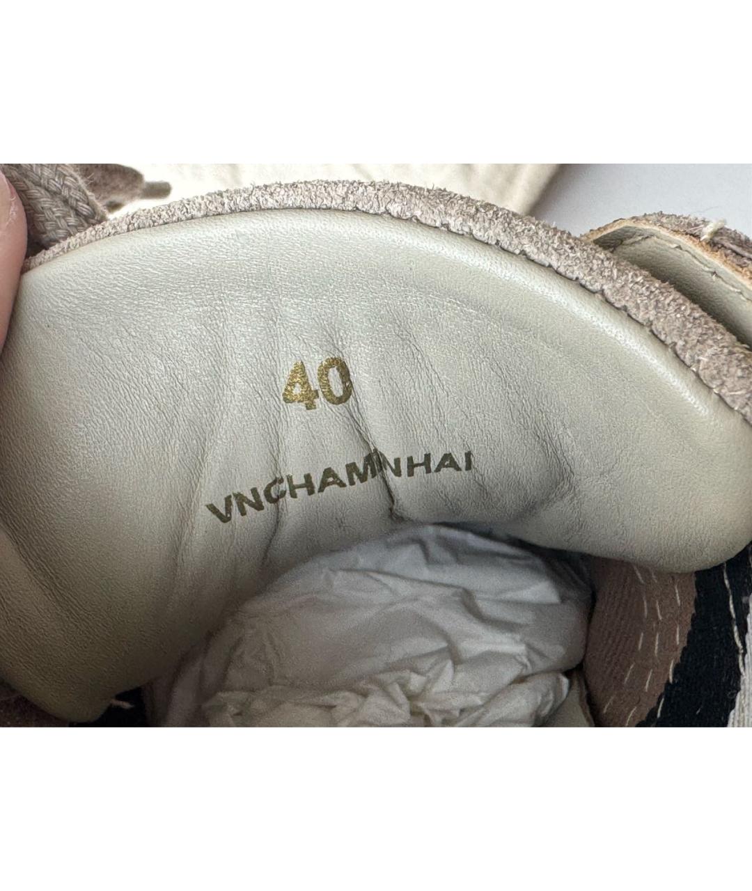 BURBERRY Бежевые замшевые кеды, фото 5