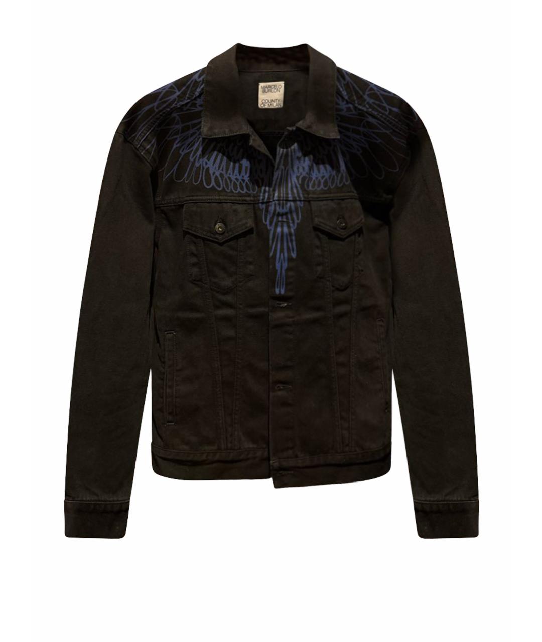 MARCELO BURLON Черная деним куртка, фото 1