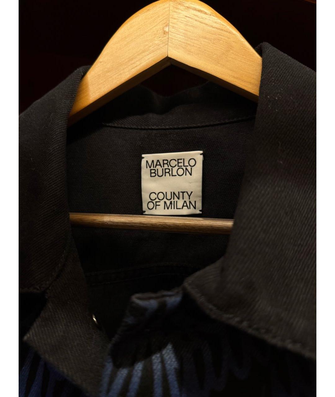 MARCELO BURLON Черная деним куртка, фото 2