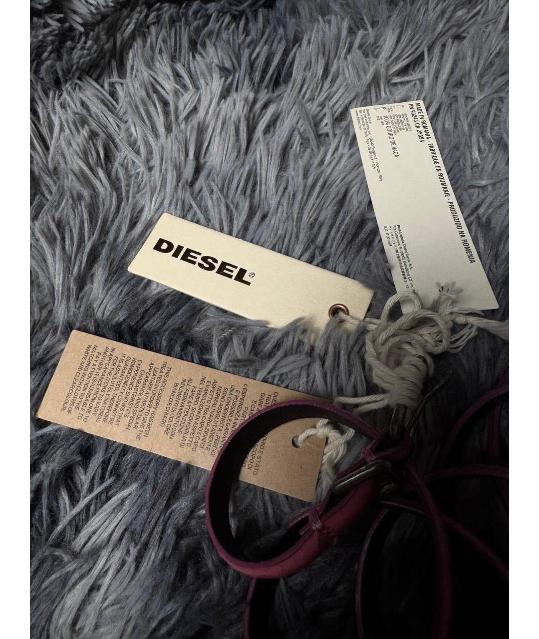 DIESEL Розовый кожаный ремень, фото 2