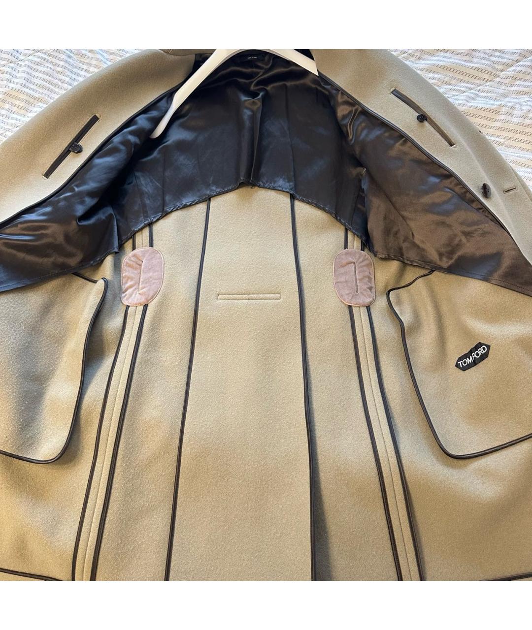 TOM FORD Хаки шерстяное пальто, фото 6