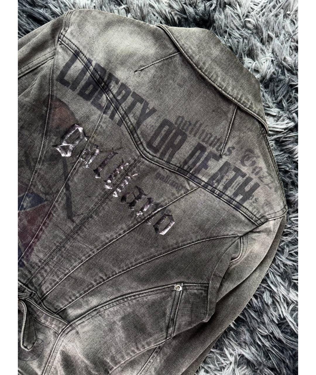 JOHN GALLIANO Серая хлопковая куртка, фото 3