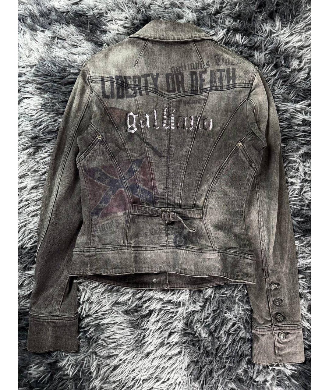 JOHN GALLIANO Серая хлопковая куртка, фото 2