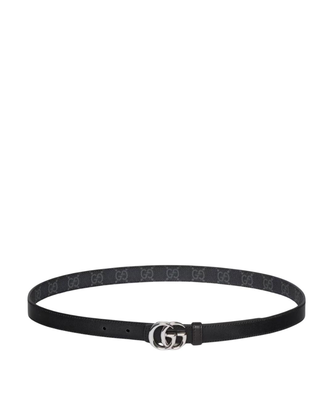 GUCCI Черный кожаный ремень, фото 1