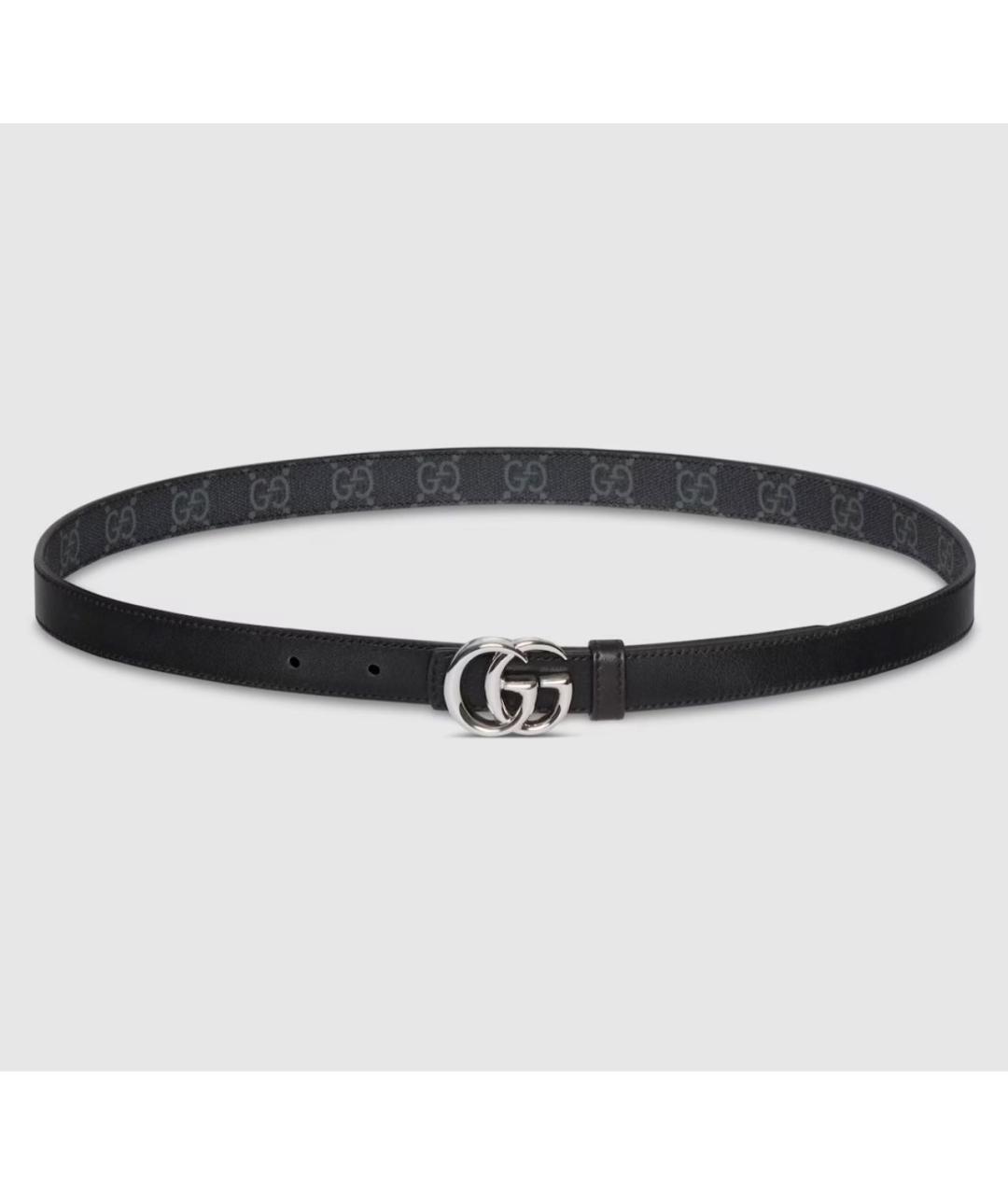 GUCCI Черный кожаный ремень, фото 4