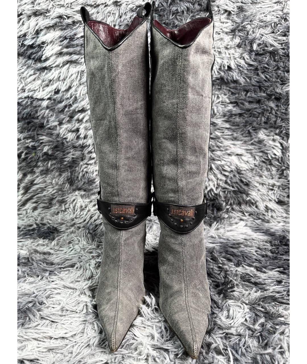 JUST CAVALLI Серые ботинки, фото 4