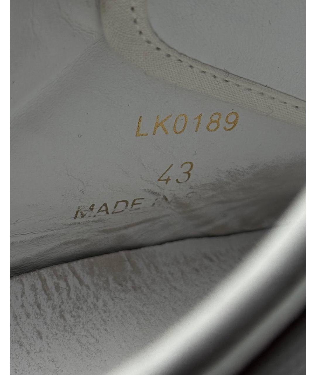 CELINE Белые кожаные низкие кроссовки / кеды, фото 8