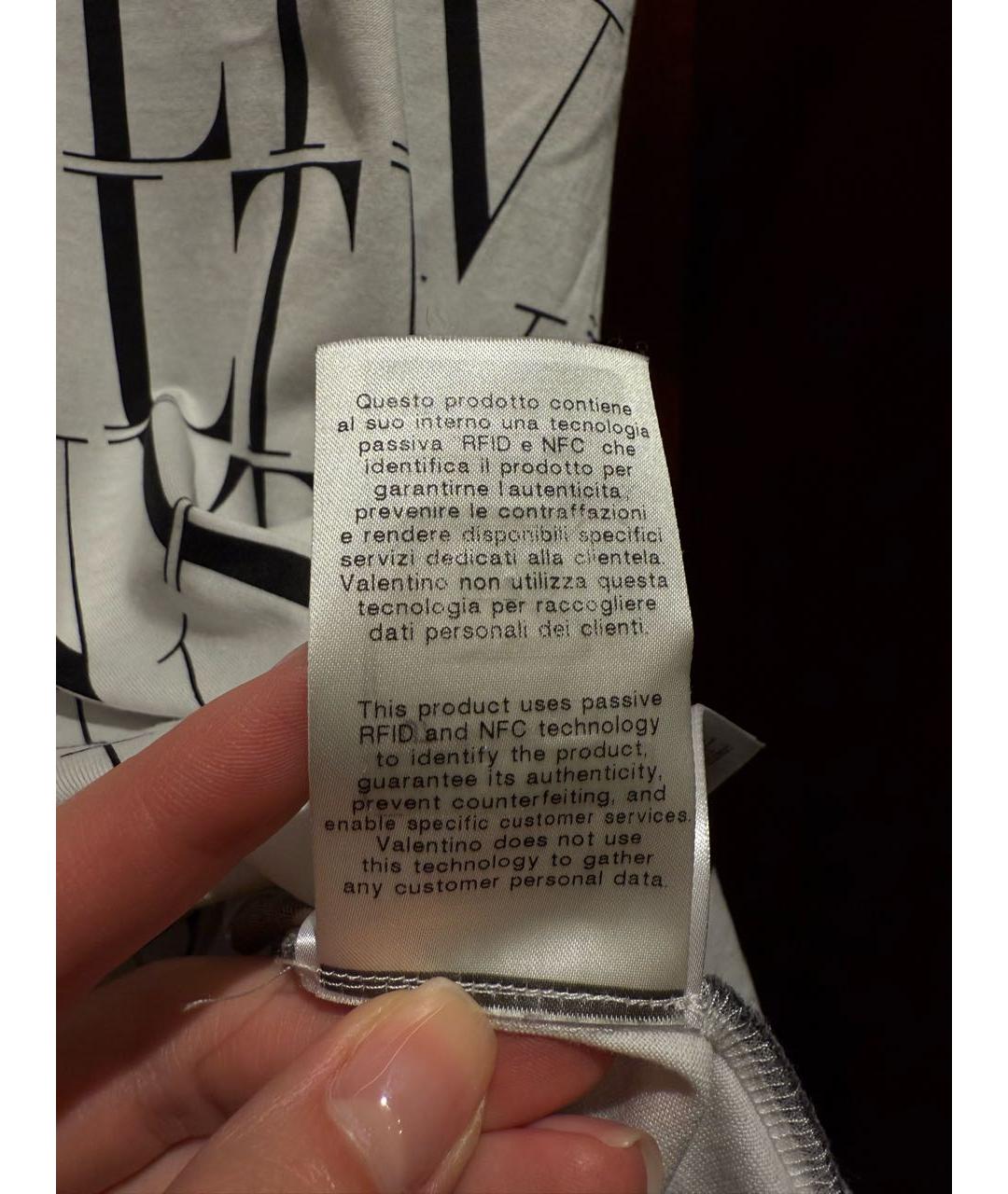 VALENTINO Белая хлопковая футболка, фото 5
