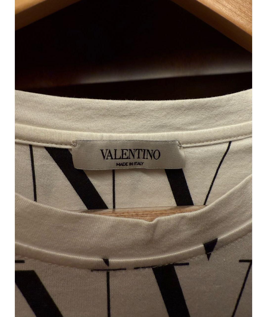 VALENTINO Белая хлопковая футболка, фото 3