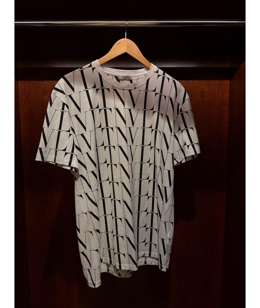VALENTINO Белая хлопковая футболка, фото 2