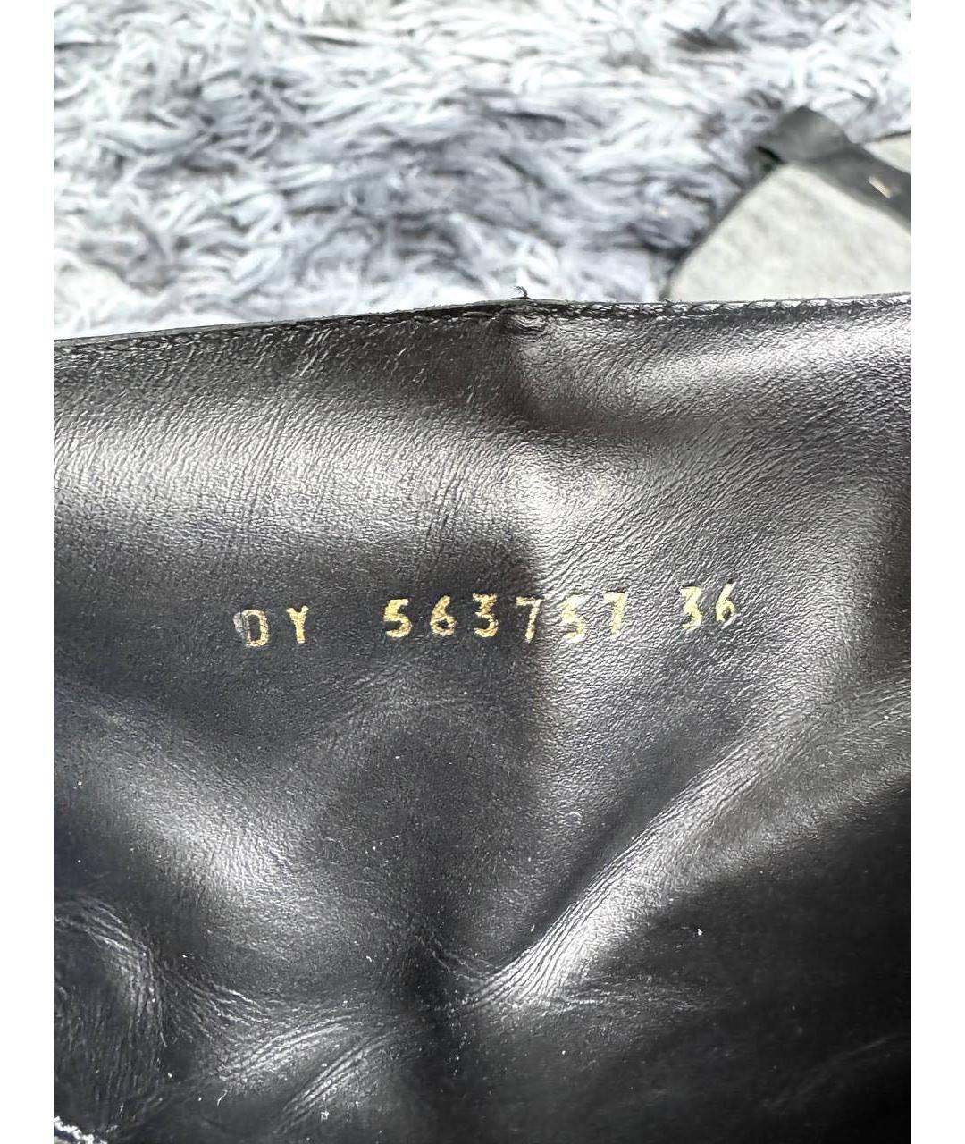 SAINT LAURENT Черные кожаные ботинки, фото 6