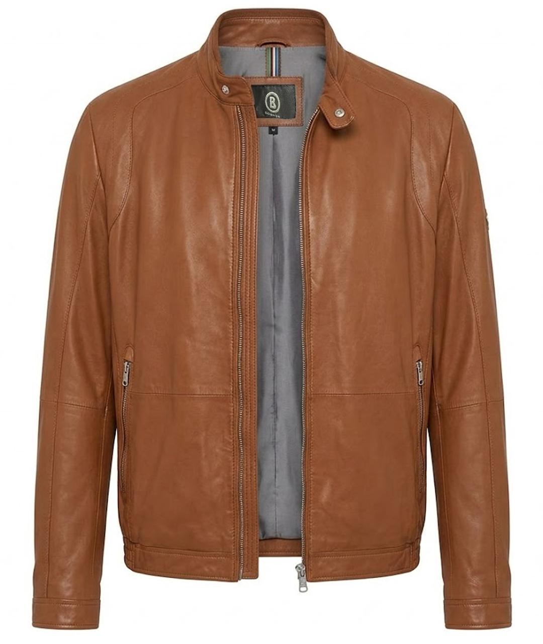 BOGNER Коричневая кожаная куртка, фото 1