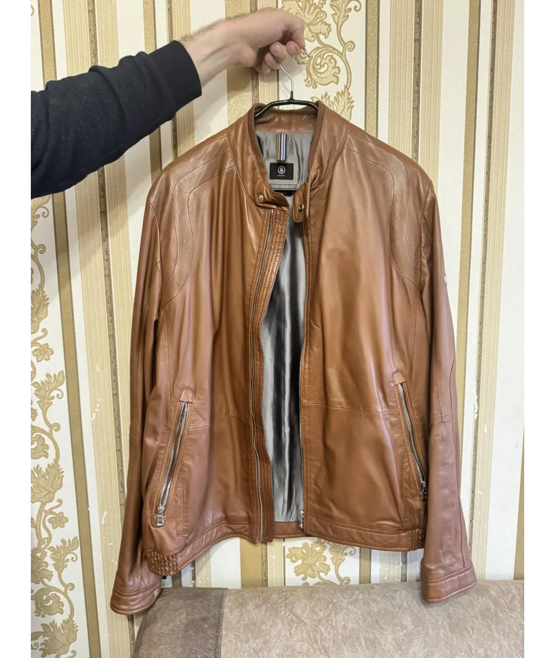 BOGNER Коричневая кожаная куртка, фото 6