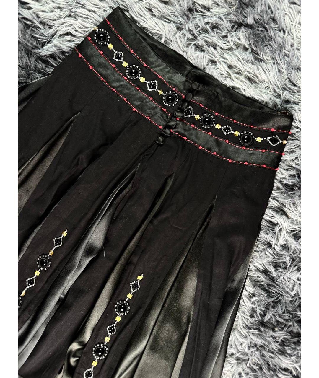 CAVALLI CLASS Черная хлопковая юбка макси, фото 3