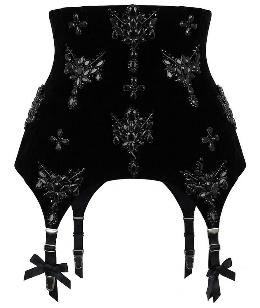 BOHEMIQUE Черный бархатный корсет, фото 1