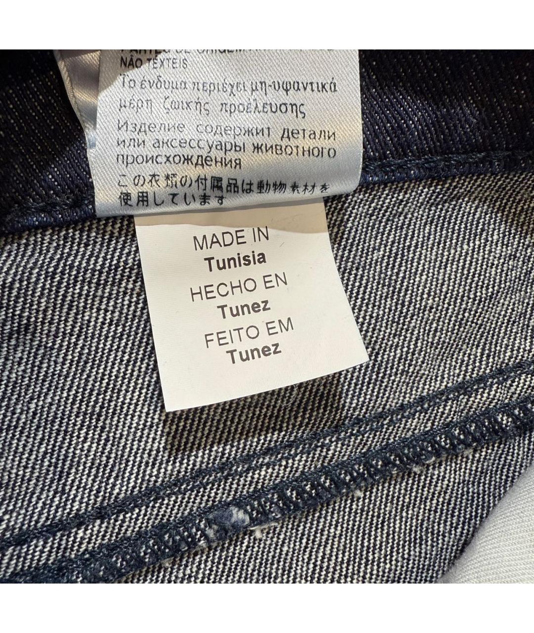 LOVE MOSCHINO Темно-синие хлопко-эластановые прямые джинсы, фото 8