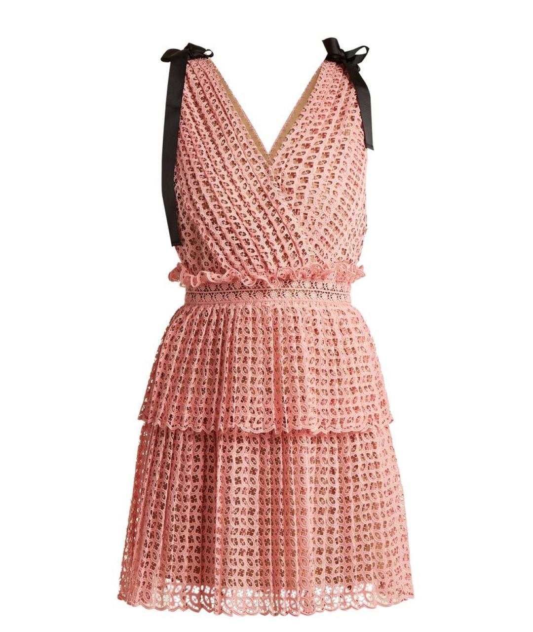 SELF-PORTRAIT Розовый хлопковый сарафан, фото 1