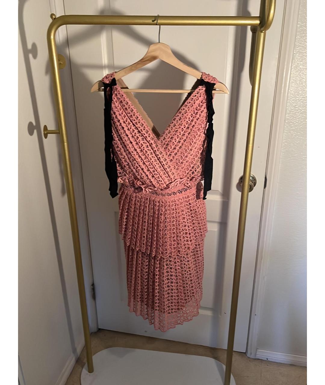 SELF-PORTRAIT Розовый хлопковый сарафан, фото 4
