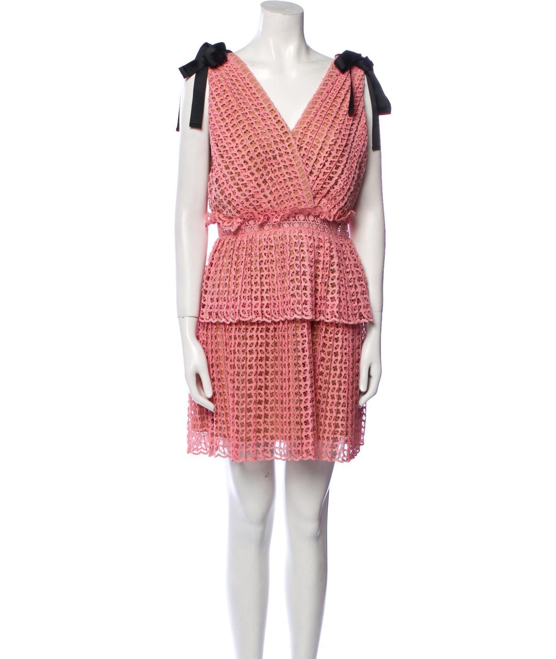 SELF-PORTRAIT Розовый хлопковый сарафан, фото 5