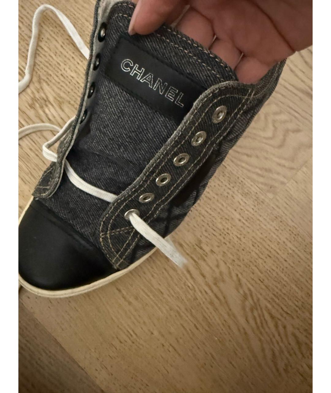 CHANEL Черные кеды, фото 7