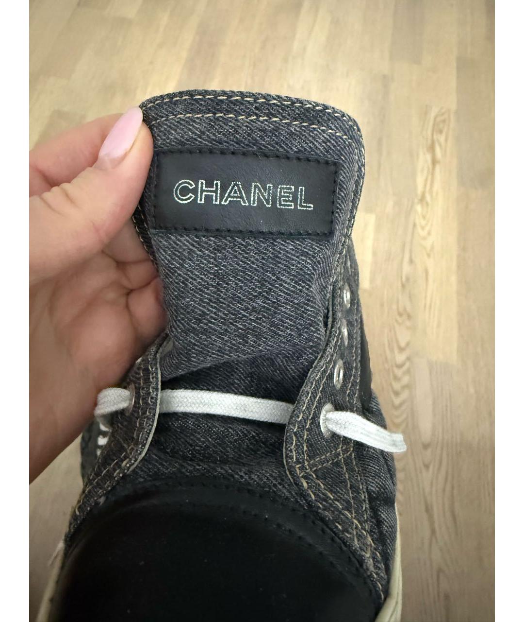 CHANEL Черные кеды, фото 8