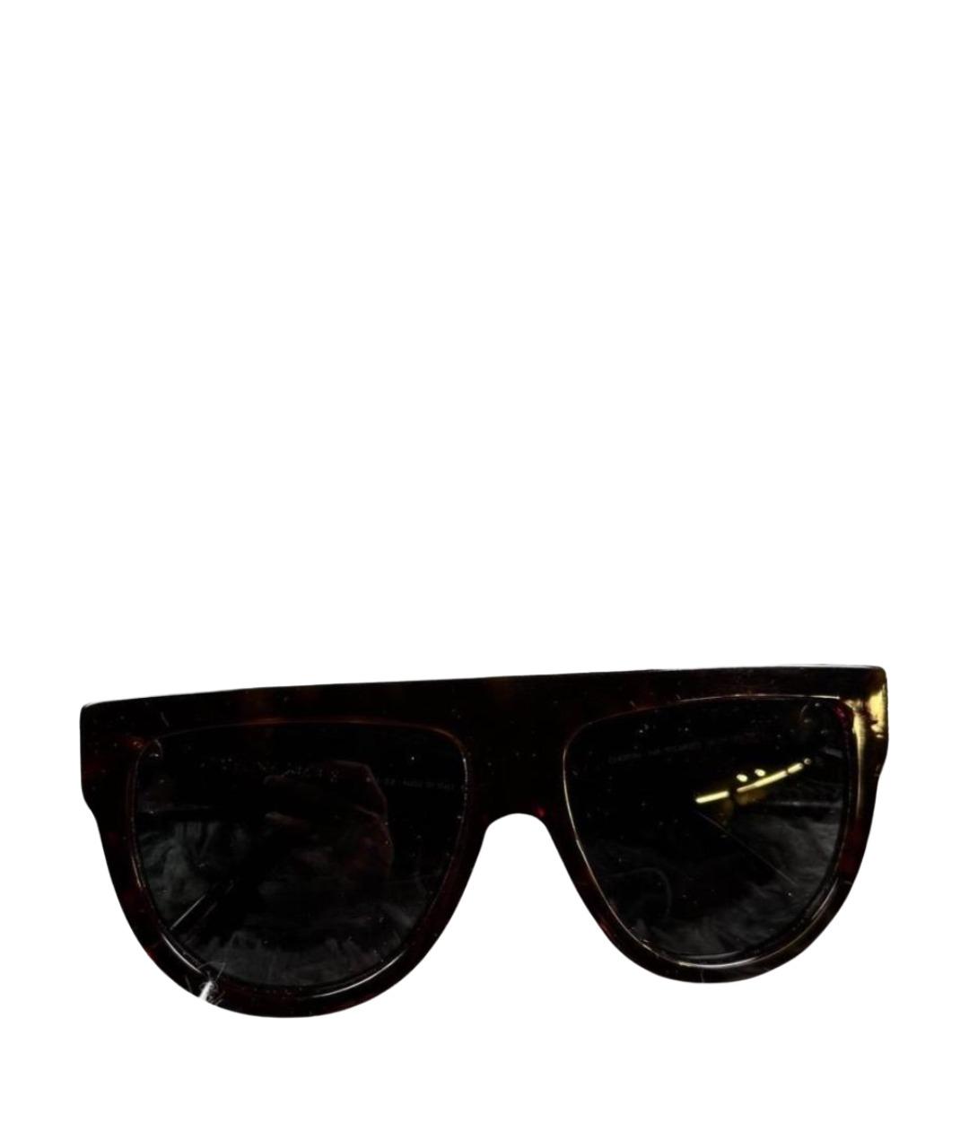 CELINE Коричневые пластиковые солнцезащитные очки, фото 1