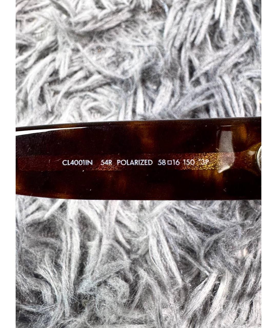 CELINE Коричневые пластиковые солнцезащитные очки, фото 7