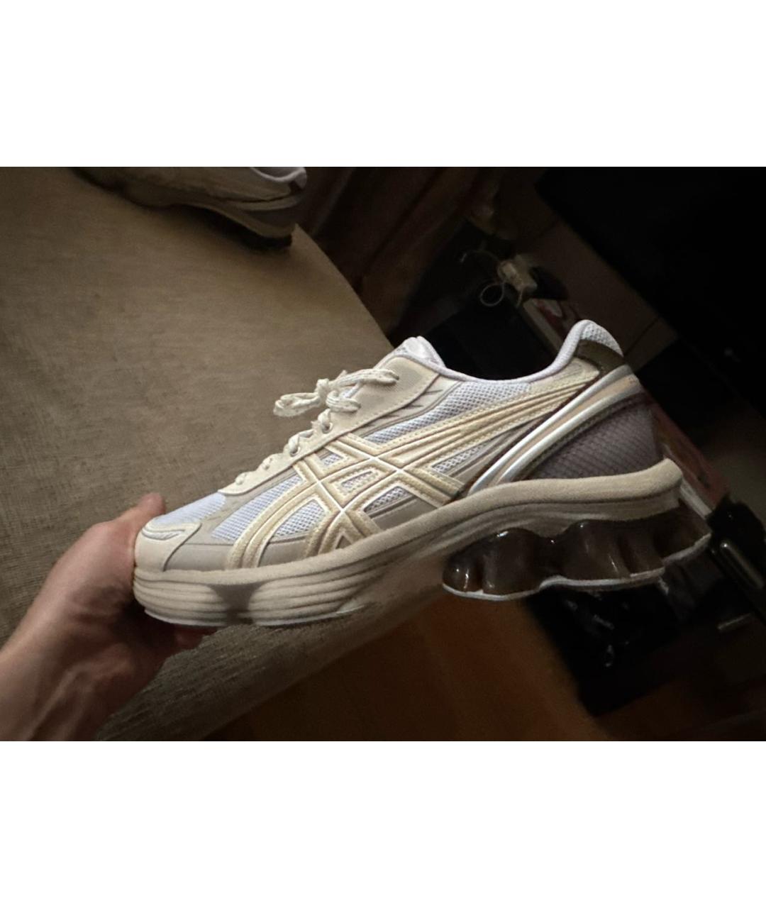 ASICS Бежевые синтетические низкие кроссовки / кеды, фото 8