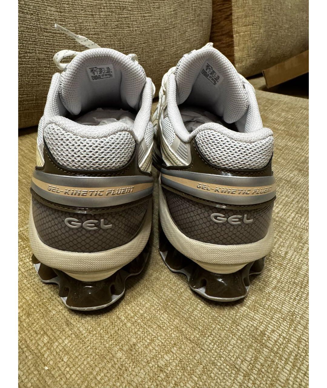 ASICS Бежевые синтетические низкие кроссовки / кеды, фото 6