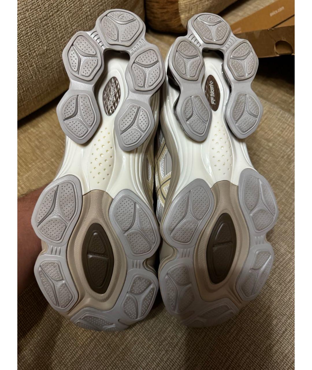 ASICS Бежевые синтетические низкие кроссовки / кеды, фото 5