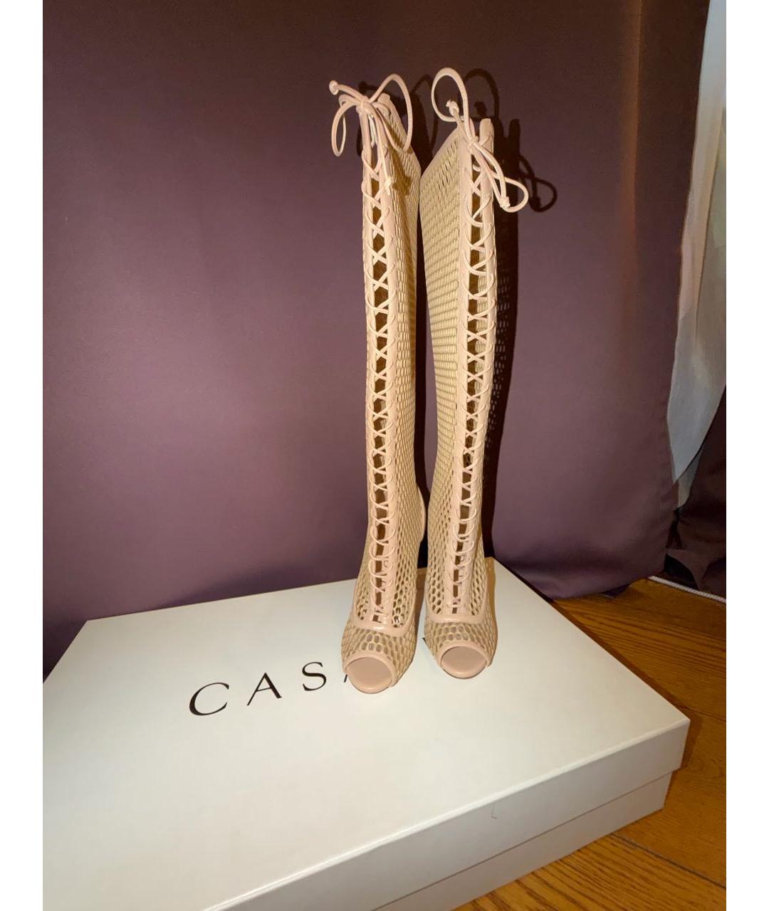 CASADEI Бежевые кожаные босоножки, фото 2