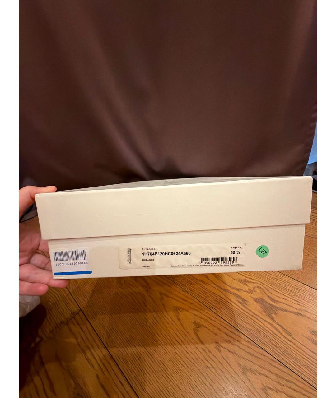 CASADEI Бежевые кожаные босоножки, фото 8