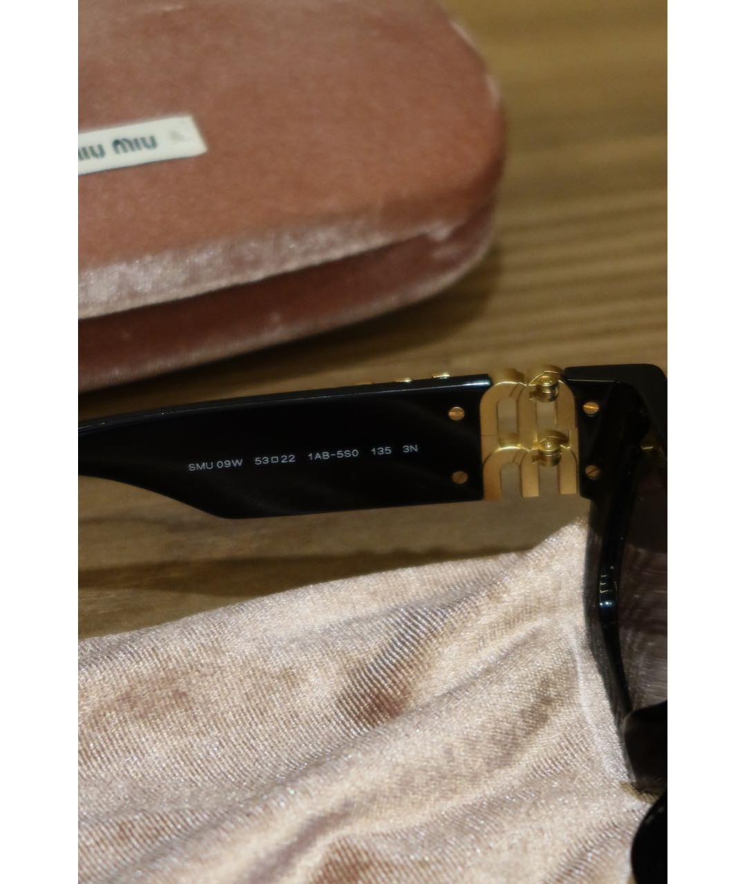 MIU MIU Черные пластиковые солнцезащитные очки, фото 5