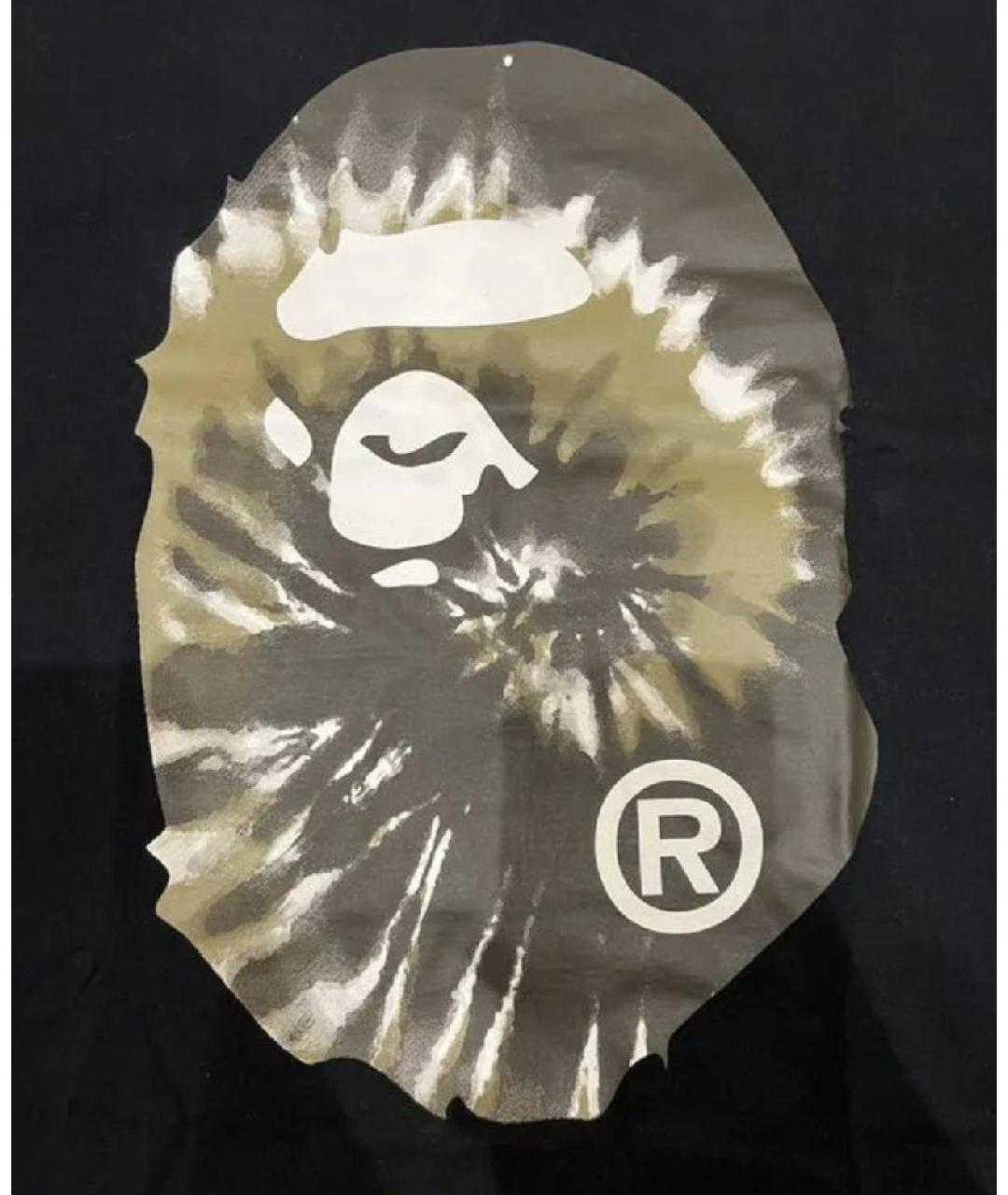 A BATHING APE Черная хлопковая футболка, фото 3