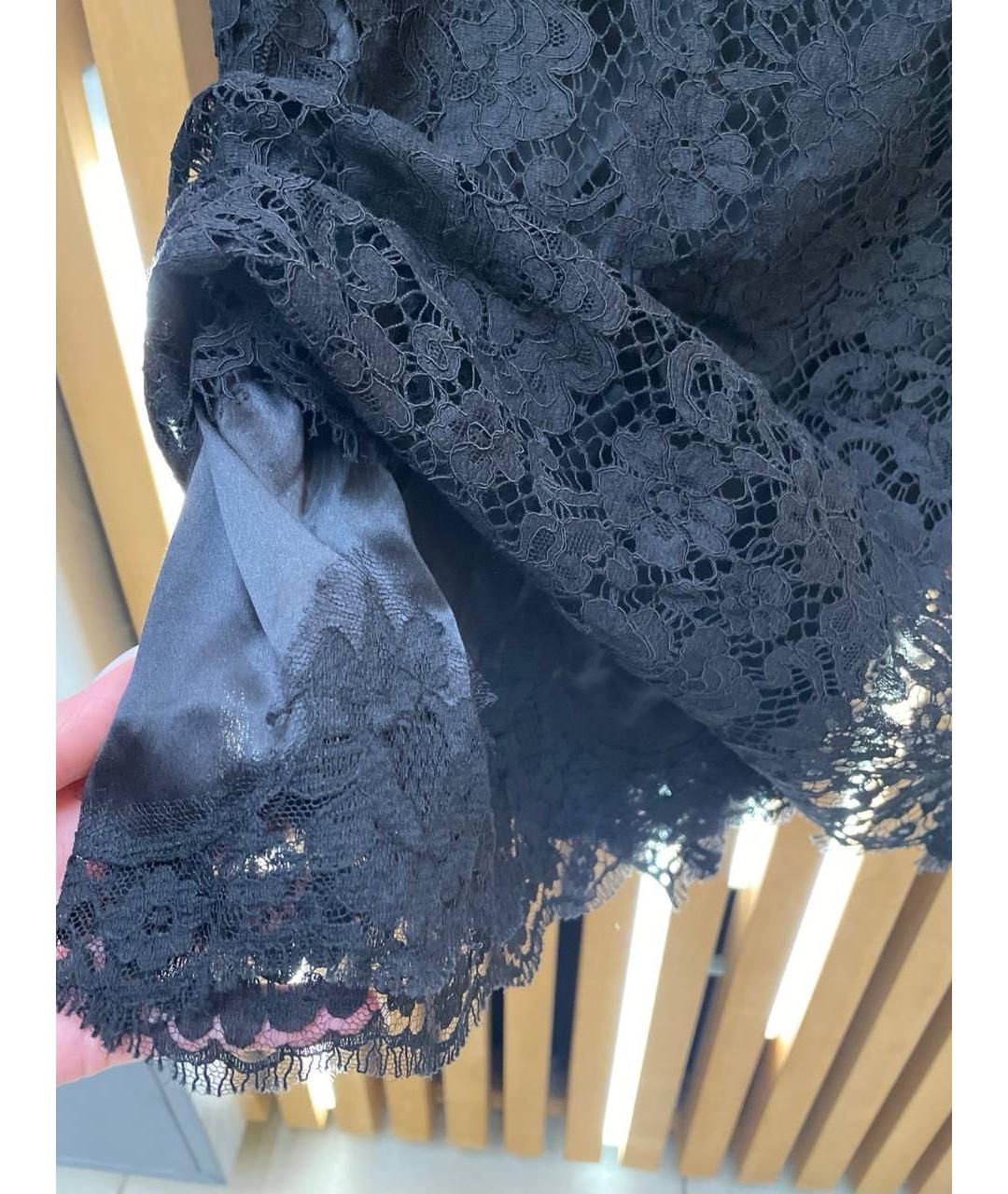 DOLCE&GABBANA Черная хлопковая юбка миди, фото 4