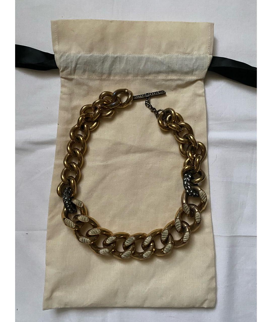 LANVIN Золотое металлическое колье, фото 6