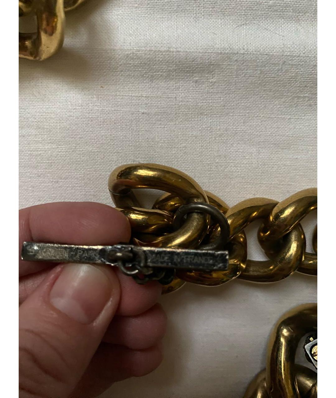 LANVIN Золотое металлическое колье, фото 4