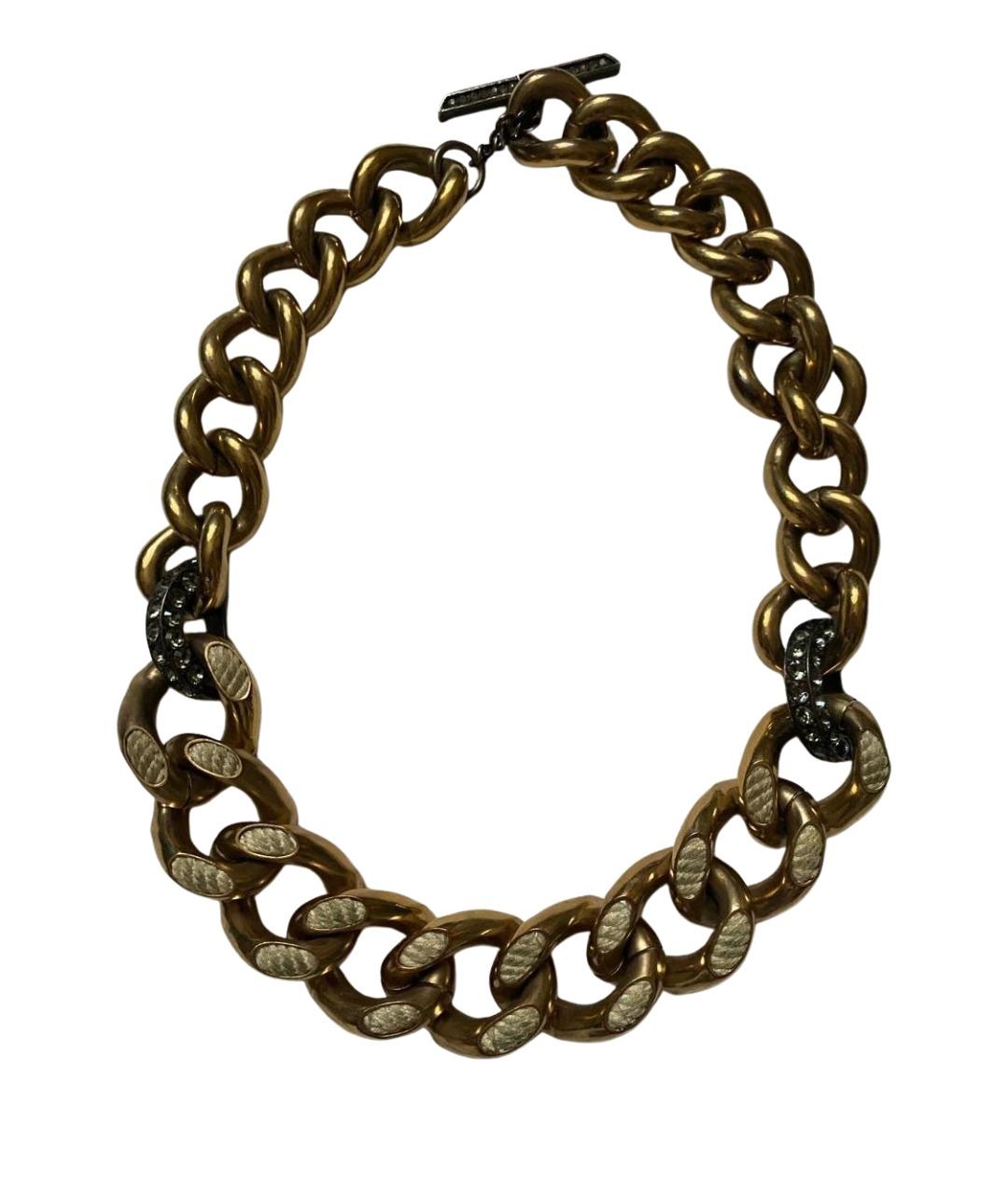 LANVIN Золотое металлическое колье, фото 1