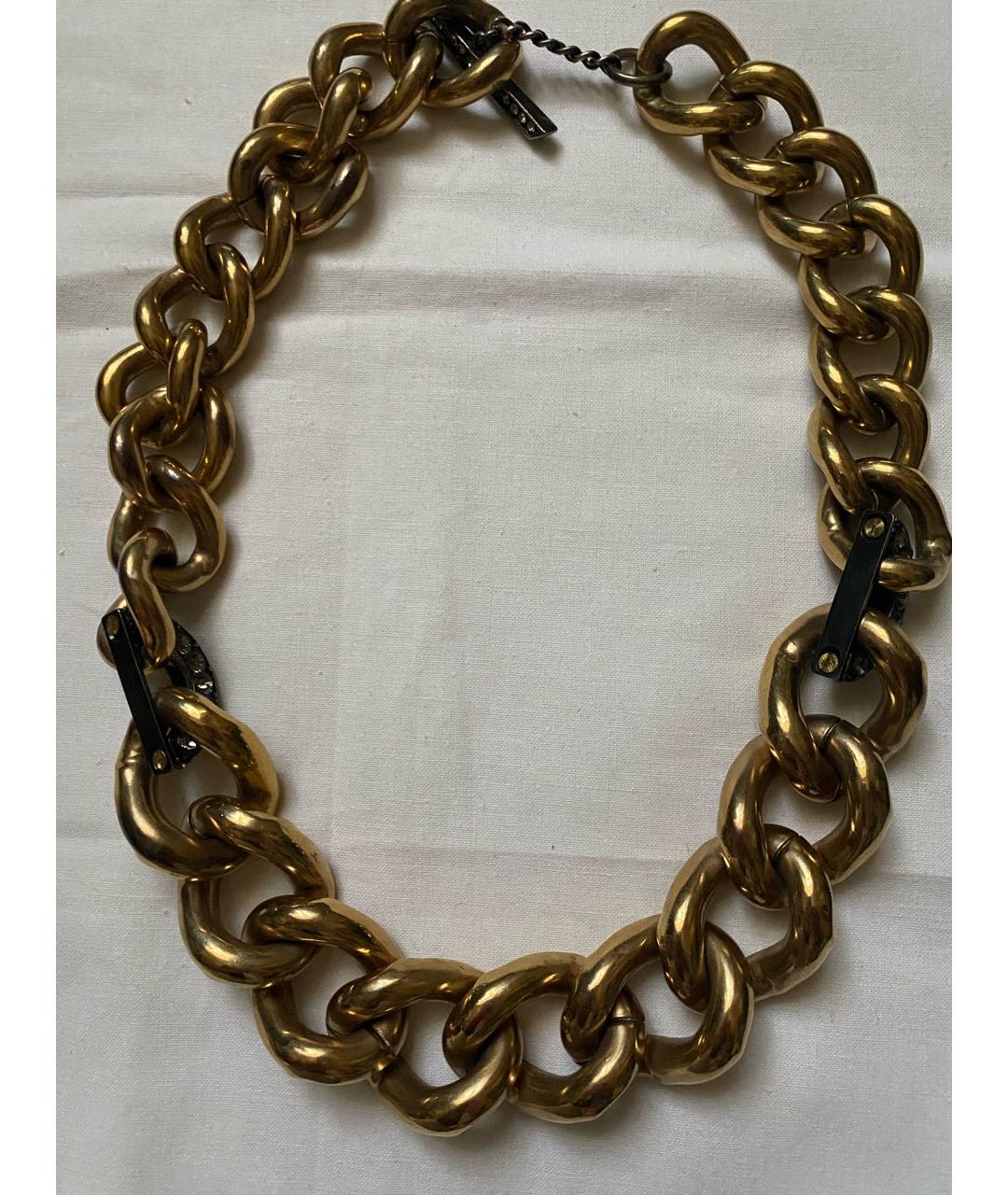 LANVIN Золотое металлическое колье, фото 8